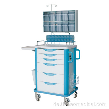 Anästhesiewagen mit Kippbehälter-Orgnisatoren